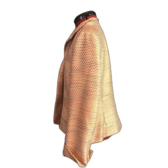Linda Allard for Ellen Tracy Blazer Women’s Size 14 Peach Open Front Long Sleeve - Picture 3 of 9